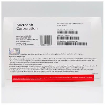 Original Win 11 Pro OEM 64 Bit DVD，English，Korean， Russian，French，Germany，Italian Language Version