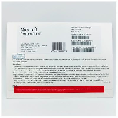 Microsoft  Windows 10 OEM 64bit Italian DVD Version