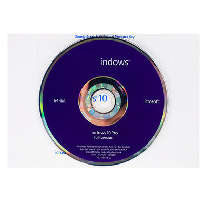 Windows 10 Pro OEM 64Bit System Builder DVD - Multi-Language (Eng/Fr/De/Es/It) Online Activation