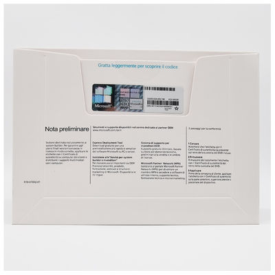 Genuine Win 10 Pro OEM Software - 64Bit DVD With English/French/Spanish Activation Key