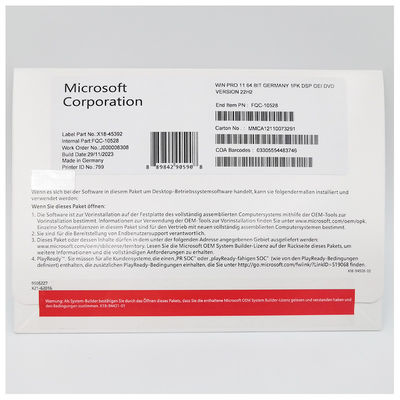 Microsoft Windows 11 Pro 64-Bit German DVD OEM System Builder Pack for New PC
