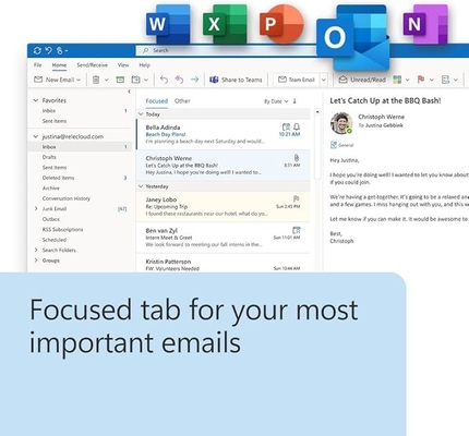 کلید اصلی و متصل به دستگاه Microsoft Office 2024