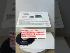 ویندوز 11 پرو OEM ، مجوز 64 بیتی از پیش فعال شده برای سازندگان سیستم و کسب و کارها ، سازگار با TPM 2.0