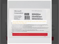 مایکروسافت ویندوز 11 پرو 64 بیتی DVD فرانسه OEM System Builder Pack برای کامپیوتر جدید